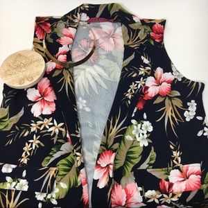 Tropical sleeveless duster coat